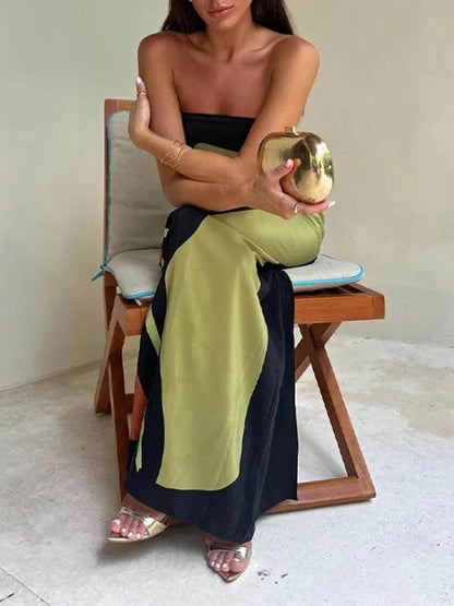 Joan | Robe Maxi de Fête Imprimée Sans Manches au Style Côtier