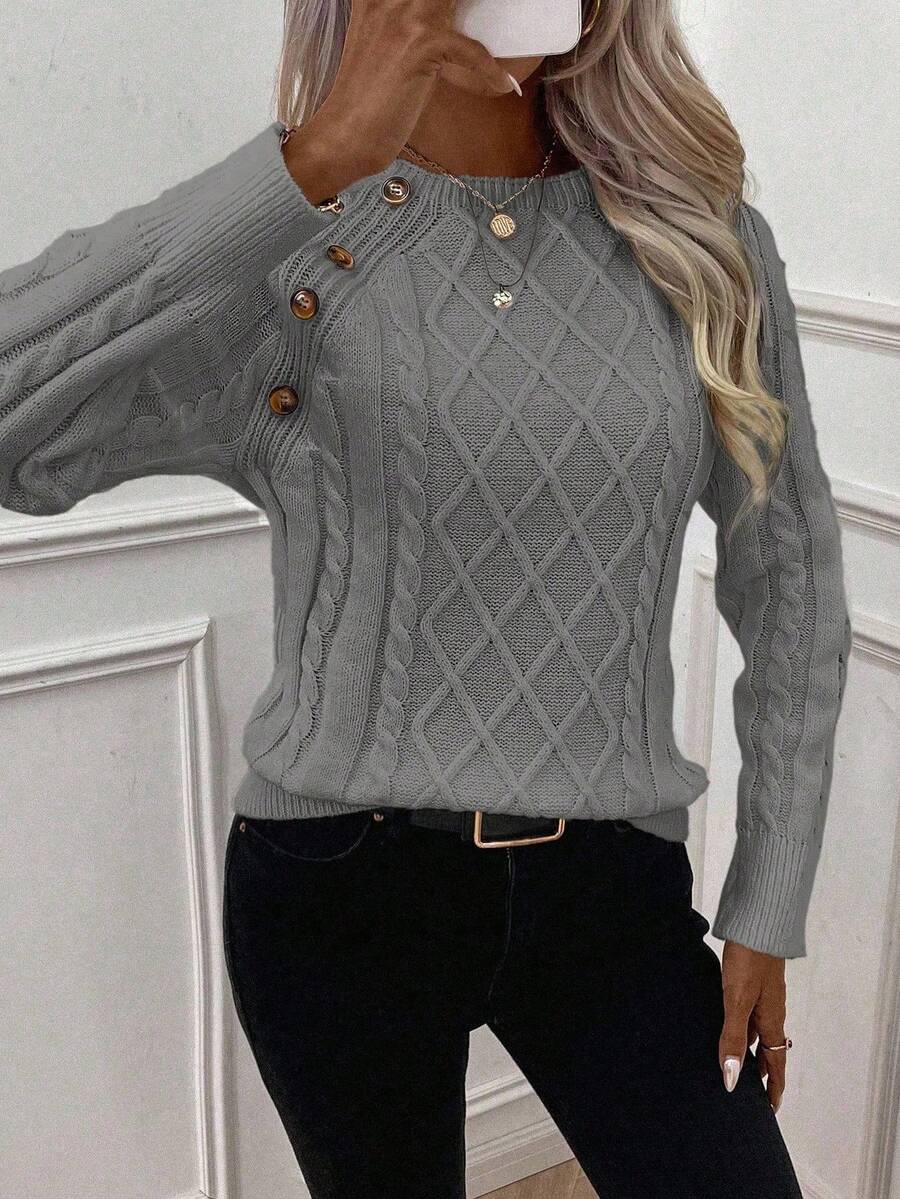 Catharina | Pull en Tricot à Détails Boutonnés