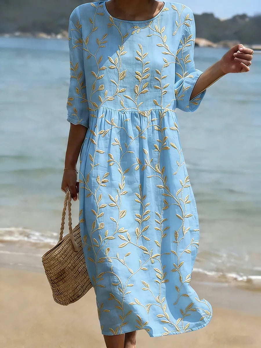 Claudia | Robe midi à fleurs élégante