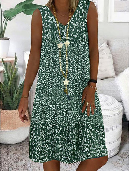 AYLA | ROBE SANS MANCHES À COL EN V