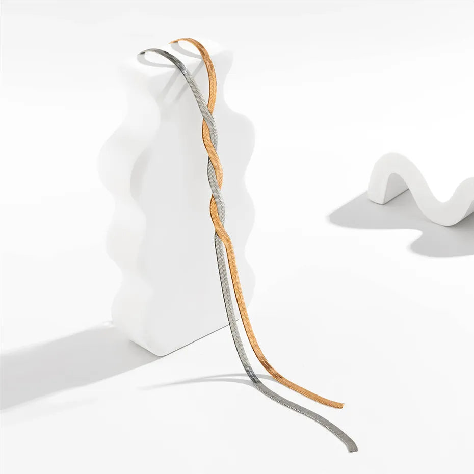 Flaira – Collier serpent ajustable en or