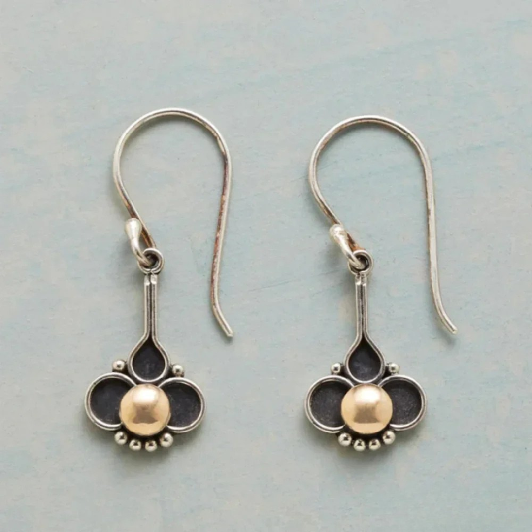 Boucles d'oreilles en perles clover argent boho