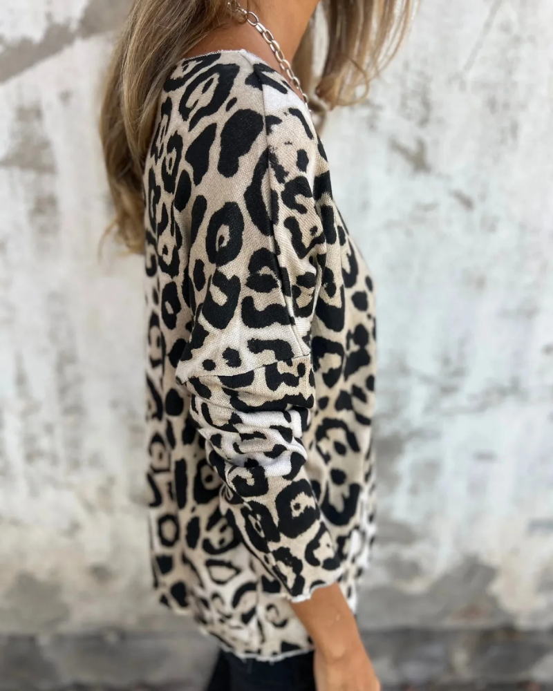 SERANA - BLOUSE IMPRIMÉE LÉOPARD