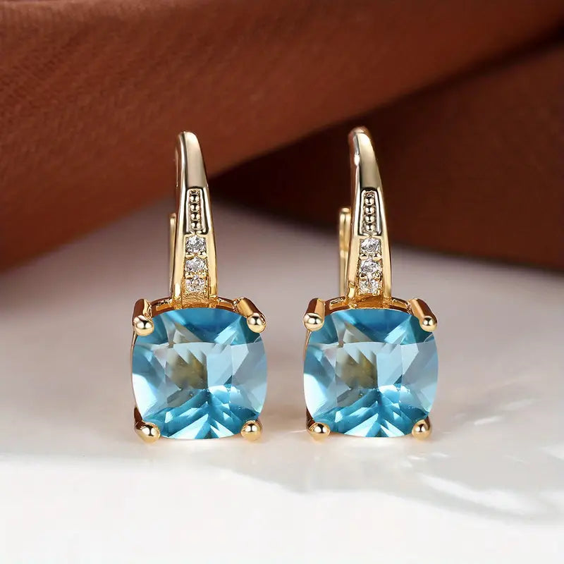 Boucles d'oreilles créoles avec Pierre Mystique | Or