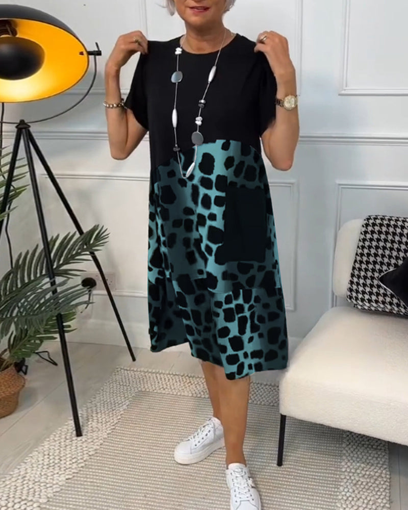 Olivia | Robe Casual Imprimée avec Poches