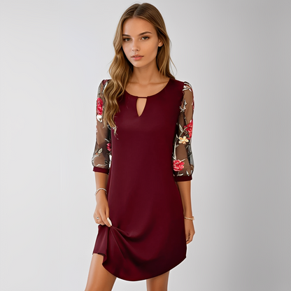 Dorina - Robe chemise élégante avec fleurs pour femmes