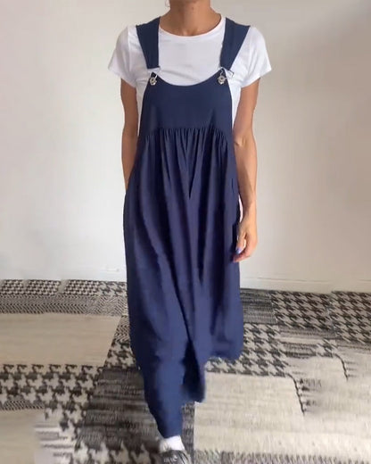 Grace™ - Robe Décontractée à Bretelles de Couleur Unie