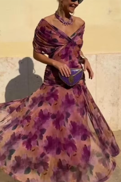 ANA | ROBE MAXI PLISSEE ÉLÉGANTE