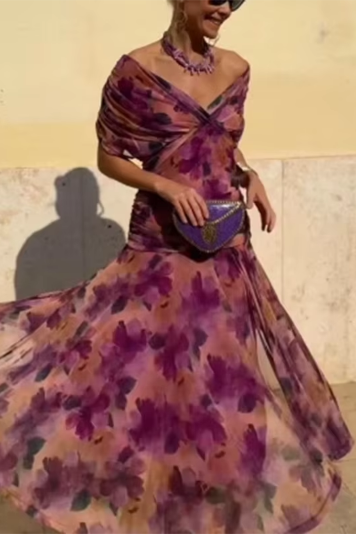 ANA | ROBE MAXI PLISSEE ÉLÉGANTE