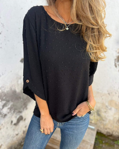 VARENA - Blouse en Chiffon Jacquard Chic