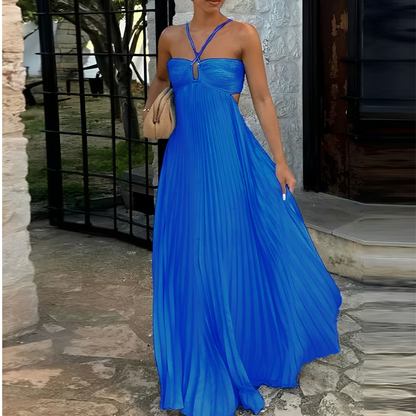 Marnie - Robe maxi élégante avec plis pour femmes