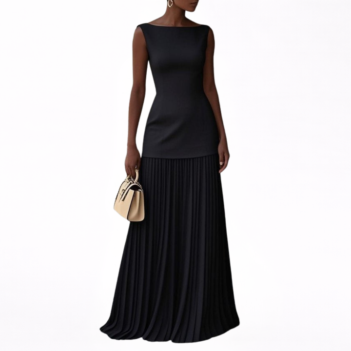 Celeste - Robe Maxi Plissée