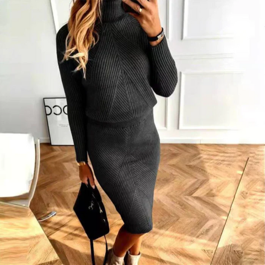 Robe-pull manches longues hiver pour femme | Midi
