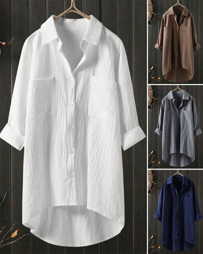 Olivia™ - Blouse ample et confortable de couleur unie