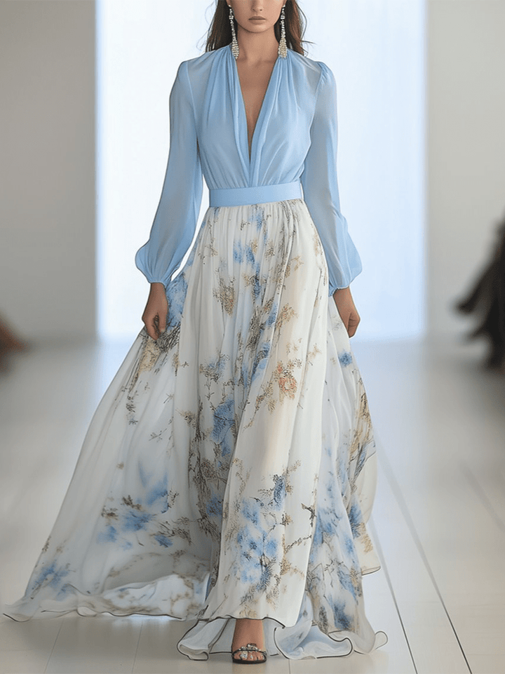 Tess™ - Robe Longue à Imprimé Floral