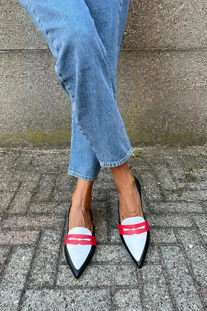 CHAUSSURES À POINTE BICOLOR