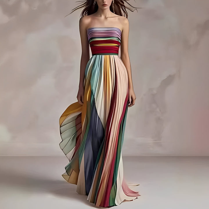 Amelia - Robe Maxi Swing Colorée pour Femmes