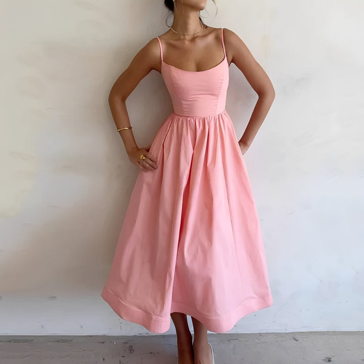 Alexia - Robe midi élégante et fluide pour femmes