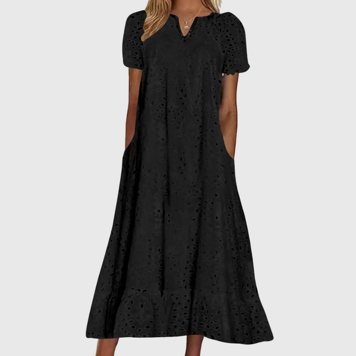 Avril | Robe Midi Élégante et Fluide
