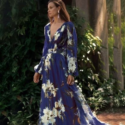 Becca - Robe en chiffon élégante avec imprimé floral pour femmes