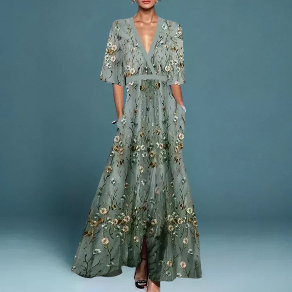 Jamie - Robe Élégante avec Motif de Fleurs