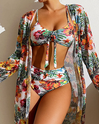 Daphne® | Ensemble bikini trois pièces avec imprimé floral