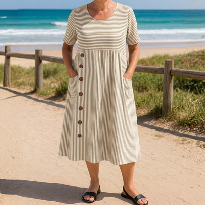 Robe à Rayures d'Été - Coupe Fluide et Élégante