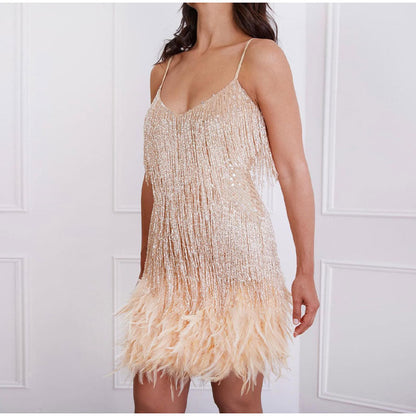 Fleur | Robe De Cocktail Paillette Pour Femme | Mini