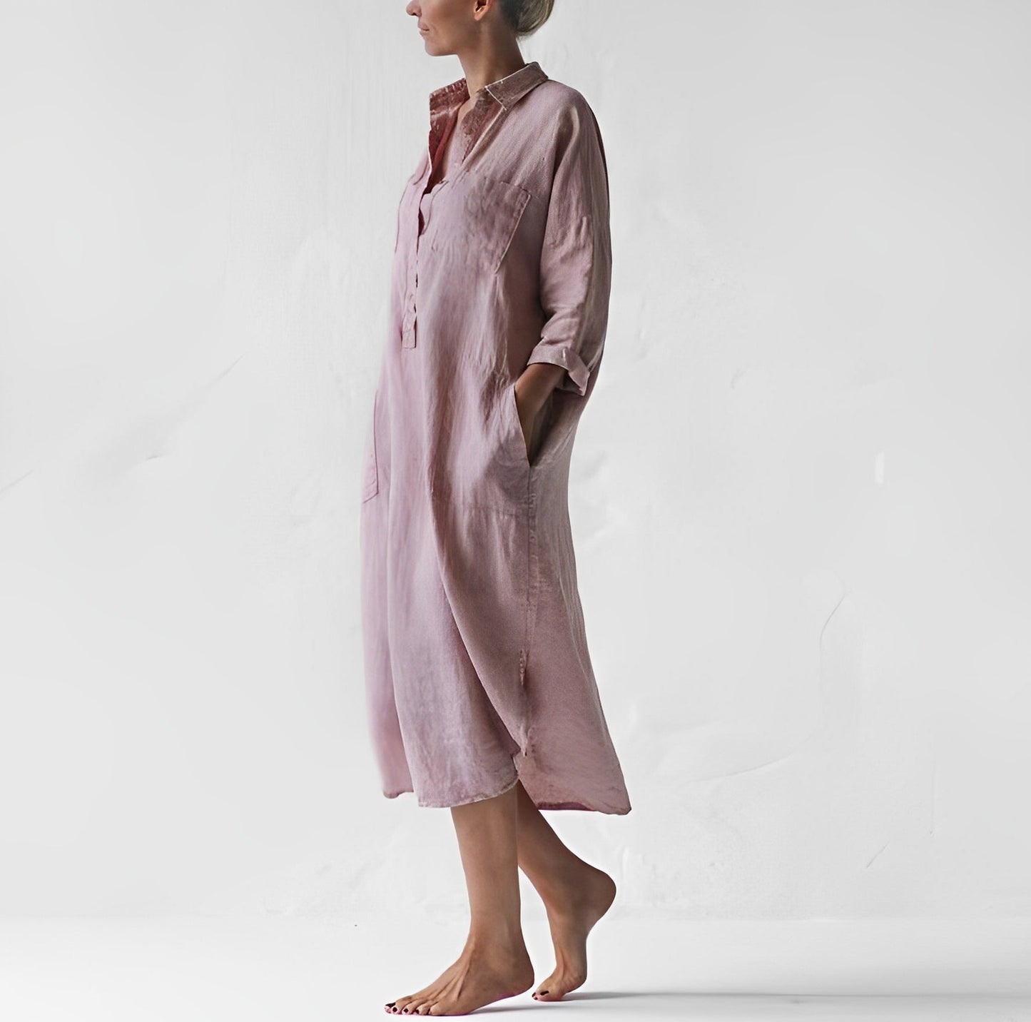 Justina - Robe Chemise en Lin