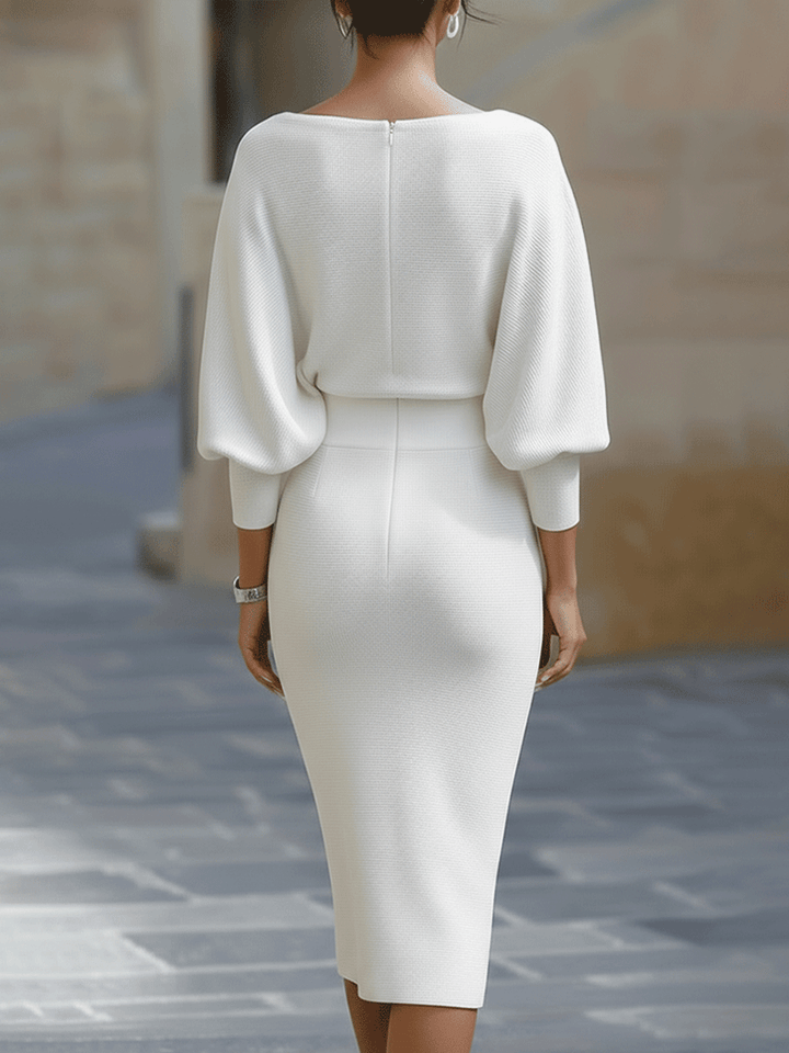 Brielle | Robe Midi Élégante Drapée