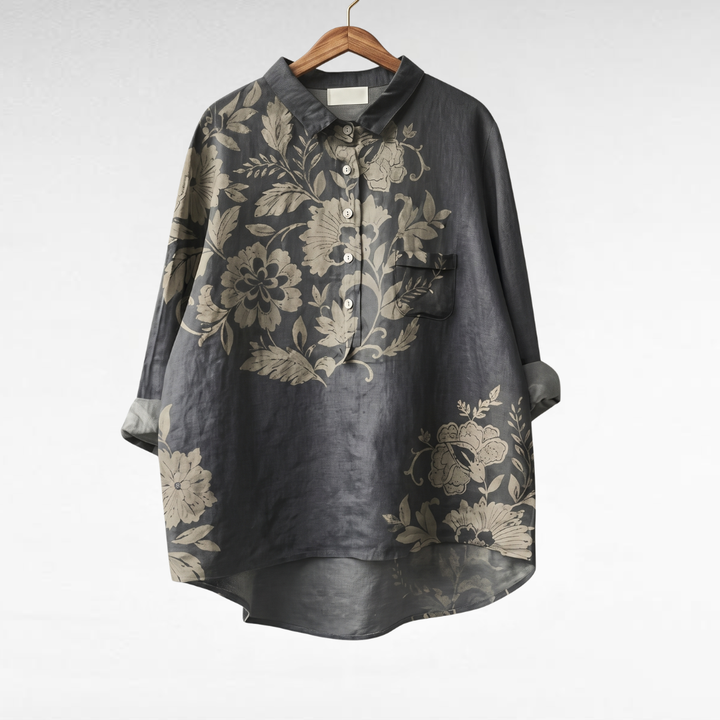 Chiara™ | Blouse en Lin Élégante avec Imprimé Floral