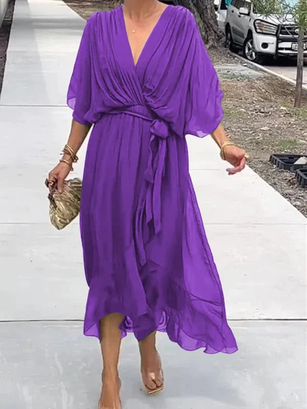 Mia | Robe Enveloppe Chic pour femme | Midi