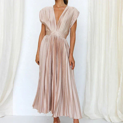 Adele | Robe Maxi avec Décolleté en V et Plis