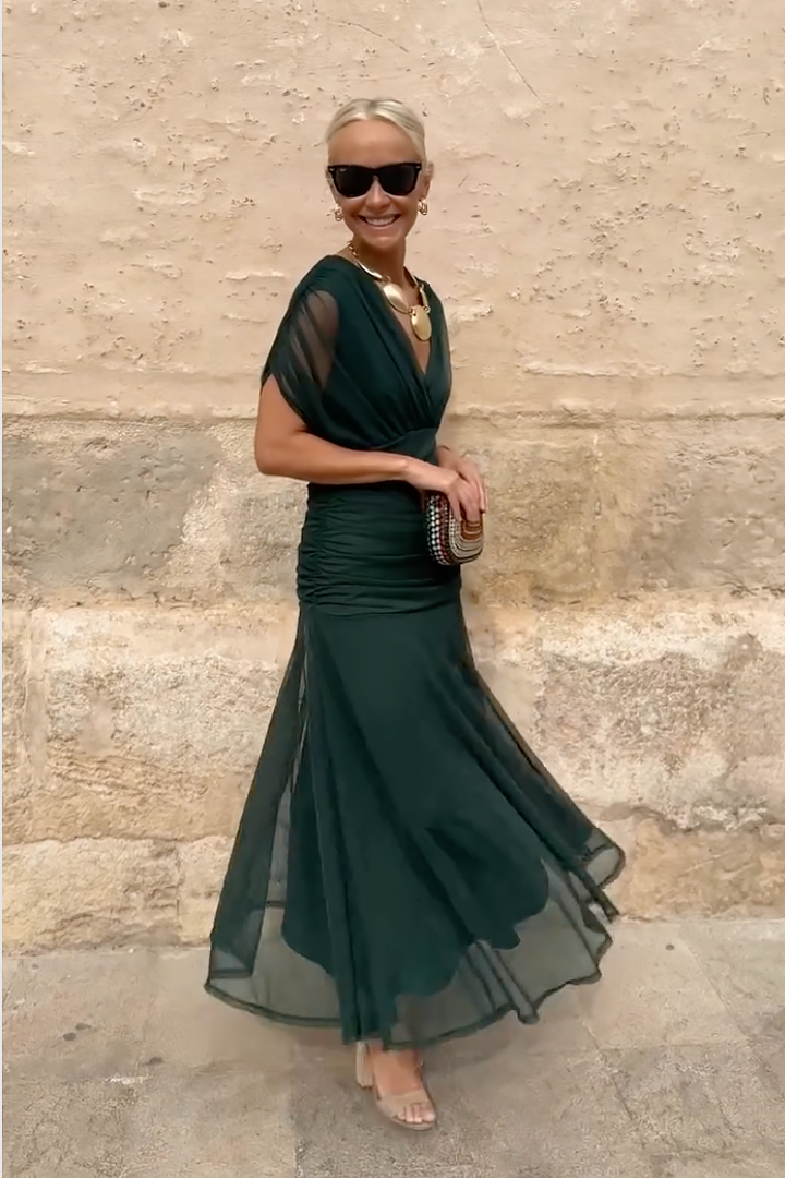 ANA | ROBE MAXI PLISSEE ÉLÉGANTE