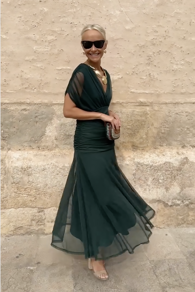 ANA | ROBE MAXI PLISSÉE ÉLÉGANTE