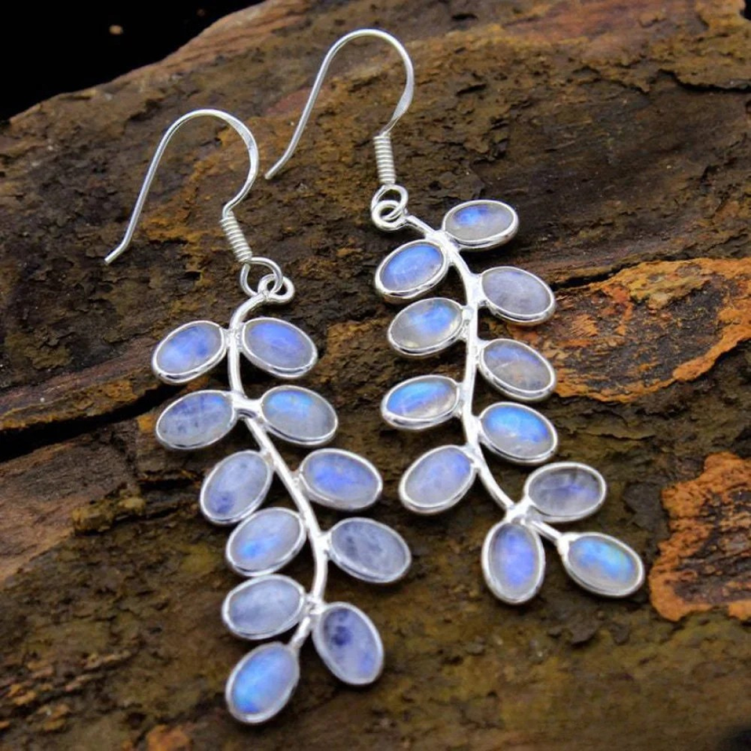 Boucles d'oreilles en pierre de lune