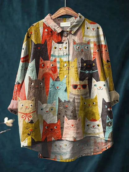 Sheila™ - T-shirt Art de Chat