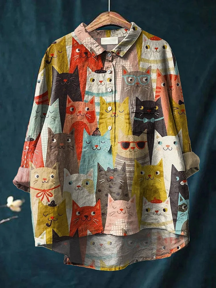 Sheila™ - T-shirt Art de Chat