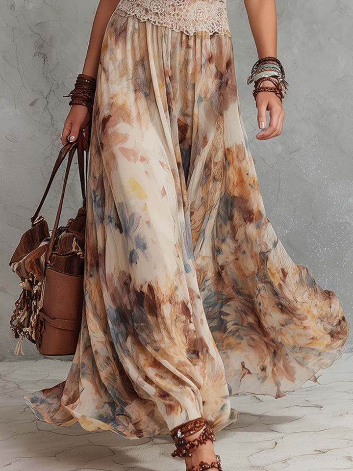 Bianca  | Robe Maxi Élégante avec Dentelle