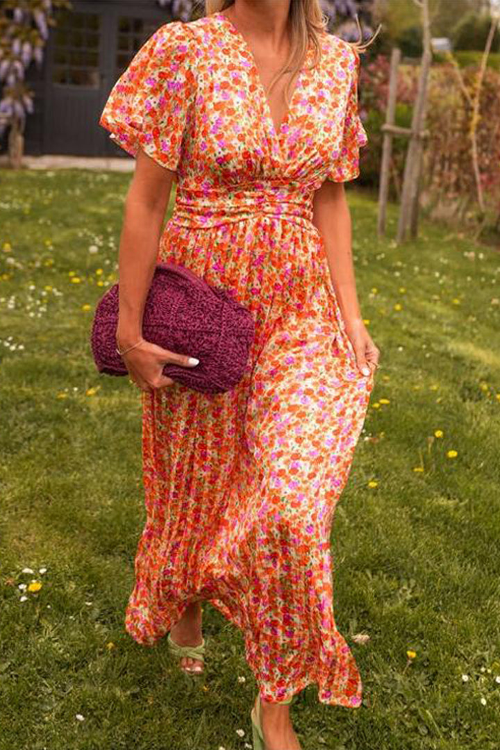 Pauline – Robe longue à imprimé floral