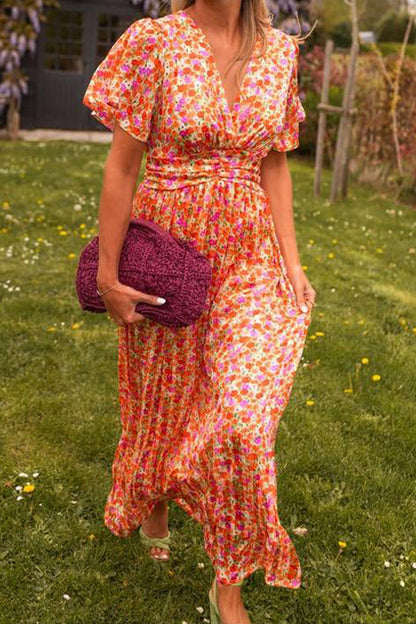Pauline – Robe longue à imprimé floral