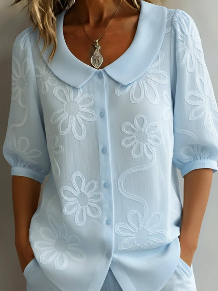Aurélie™ | Blouse Florale Légère, Élégance Naturelle