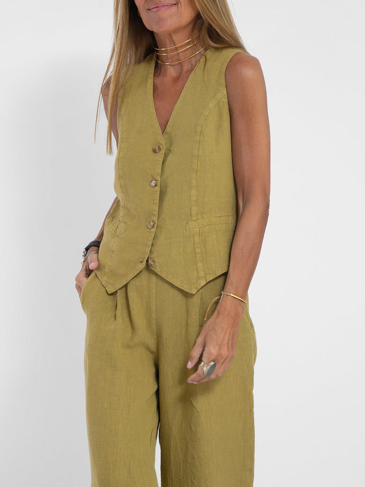 Aira - Ensemble de Gilet Boutonné & Pantalons Amples