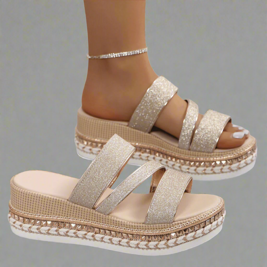 Adriana - Sandales à plateforme glamour