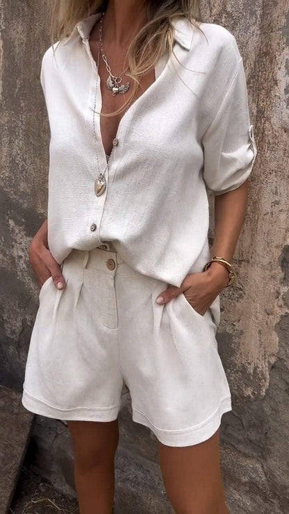Jolie – Ensemble en Coton-Lin Élégant