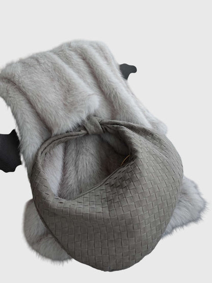 Celeste | Sac Medium Suédé Tressé avec Nœud