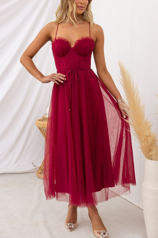 Elodie – Robe maxi avec décolleté en V
