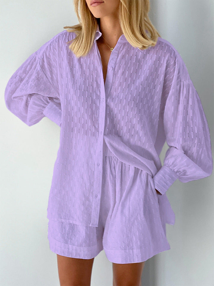 Elizabeth - Ensemble Chemise et Shorts Aérés