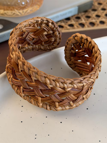 Bracelet en Rattan Tressé