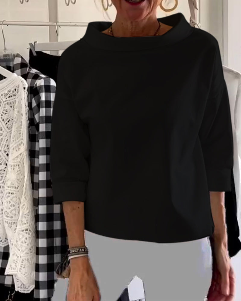 WIEBKE I BLOUSE CONFORTABLE À MANCHES 3/4